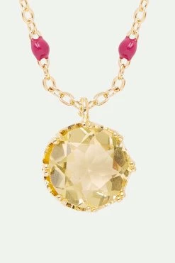 Les Néréides Collier Pendentif Pierre Ronde Jaune 5 Les Néréides Collier Pendentif Pierre Ronde Jaune -Les Néréides fr 06e2d1fe d63d 4df6 a082 263a498734a8