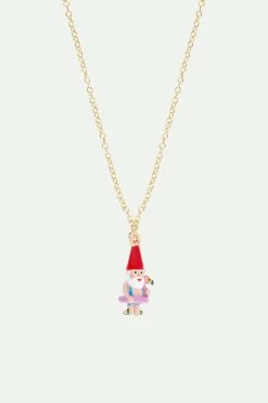N2 By Les Néréides Collier Pendentif Nain De Jardin Et Bouée Flamant Rose