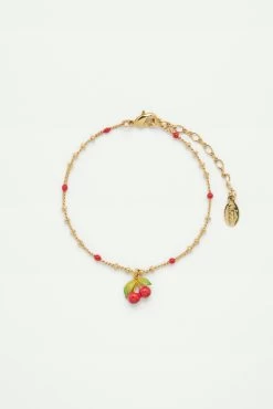 Les Néréides Bracelet Pendentif Cerise