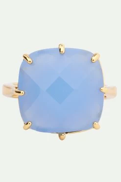 Les Néréides Bague Solitaire Carrée La Diamantine Bleu Ciel -Les Néréides fr 09d48618 dd69 42b6 bc44 b44ea78a21c5