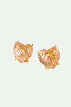 Les Néréides Boucles D'oreilles Tiges Pierre Coeur La Diamantine Rose Abricot -Les Néréides fr 0b4b31aa 162a 4ff5 8655 30410ef11306