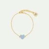 Les Néréides Bracelet Fin Coeur La Diamantine Bleu Ciel