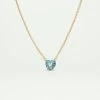 Les Néréides Collier Pendentif Pierre Cœur La Diamantine Acqua Azzura