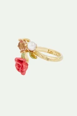 Les Néréides Bague Ajustable Rose, Perle De Culture Et Pierre -Les Néréides fr 198117cc 20f6 47cb 833a c3df3f6c025b