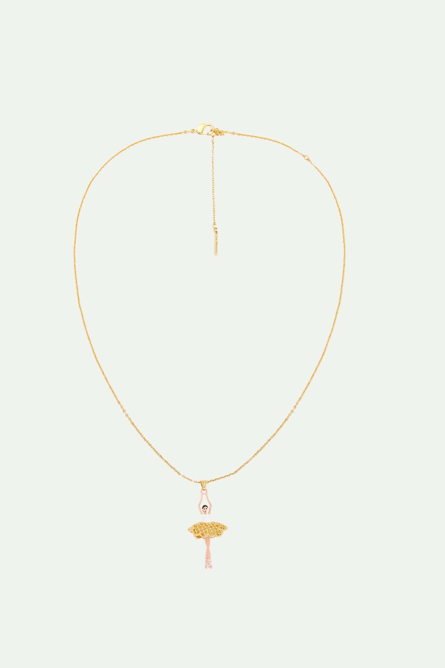 Les Néréides Collier Pendentif Ballerine Tutu De Dentelle Dorée 2 Les Néréides Collier Pendentif Ballerine Tutu De Dentelle Dorée – Image 2
