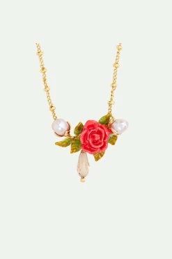 Les Néréides Collier Plastron Rose, Perles De Culture Et Goutte De Verre -Les Néréides fr 1e0adfac 802b 4ba5 be3b d09d6f66e472