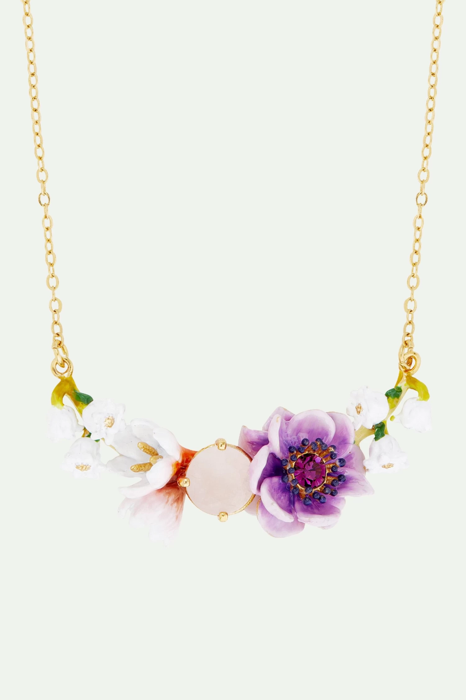 Les Néréides Collier Plastron Bohème 3 Fleurs 1 Les Néréides Collier Plastron Bohème 3 Fleurs