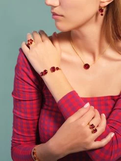 Les Néréides Bracelet Jonc 4 Pierres La Diamantine Rouge Grenat -Les Néréides fr 21485523 2794 4b2b 898d 6c627b355a11