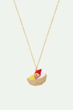 N2 By Les Néréides Collier Pendentif Coquille De Noix Et Enfant Nain De Jardin