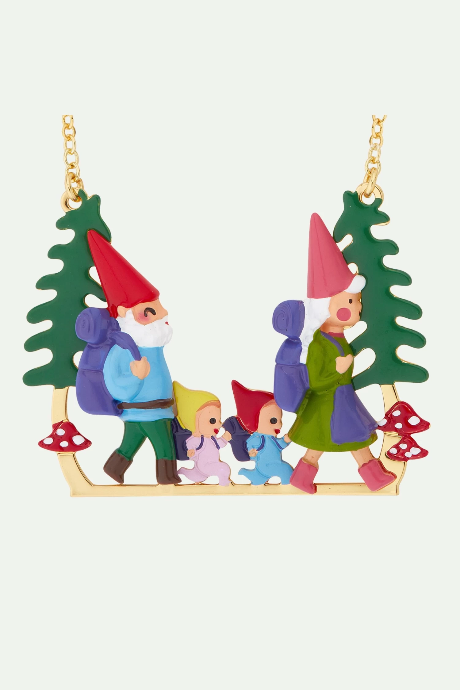 N2 By Les Néréides Collier Plastron Famille Champimignon En Randonnée 4 N2 By Les Néréides Collier Plastron Famille Champimignon En Randonnée – Image 4