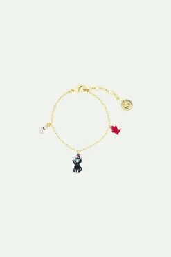 N2 By Les Néréides Bracelet Charm's Chat Charmant, Botte Rouge Et Lapin