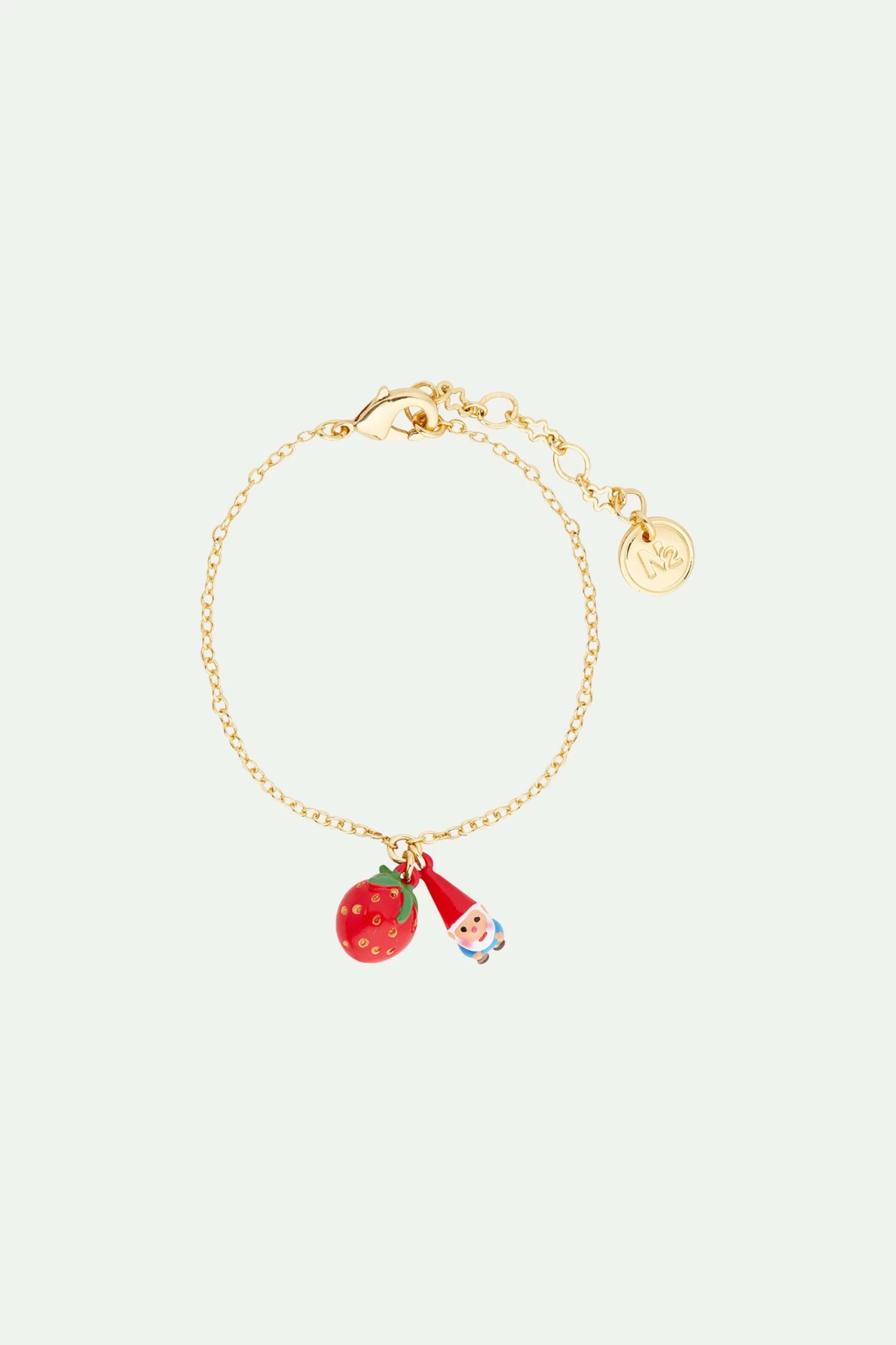 N2 By Les Néréides Bracelet Charms Fraise Et Nain De Jardin 1 N2 By Les Néréides Bracelet Charms Fraise Et Nain De Jardin