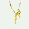Les Néréides Collier Plastron Branches De Mimosa, Fougères Et Petites Feuilles