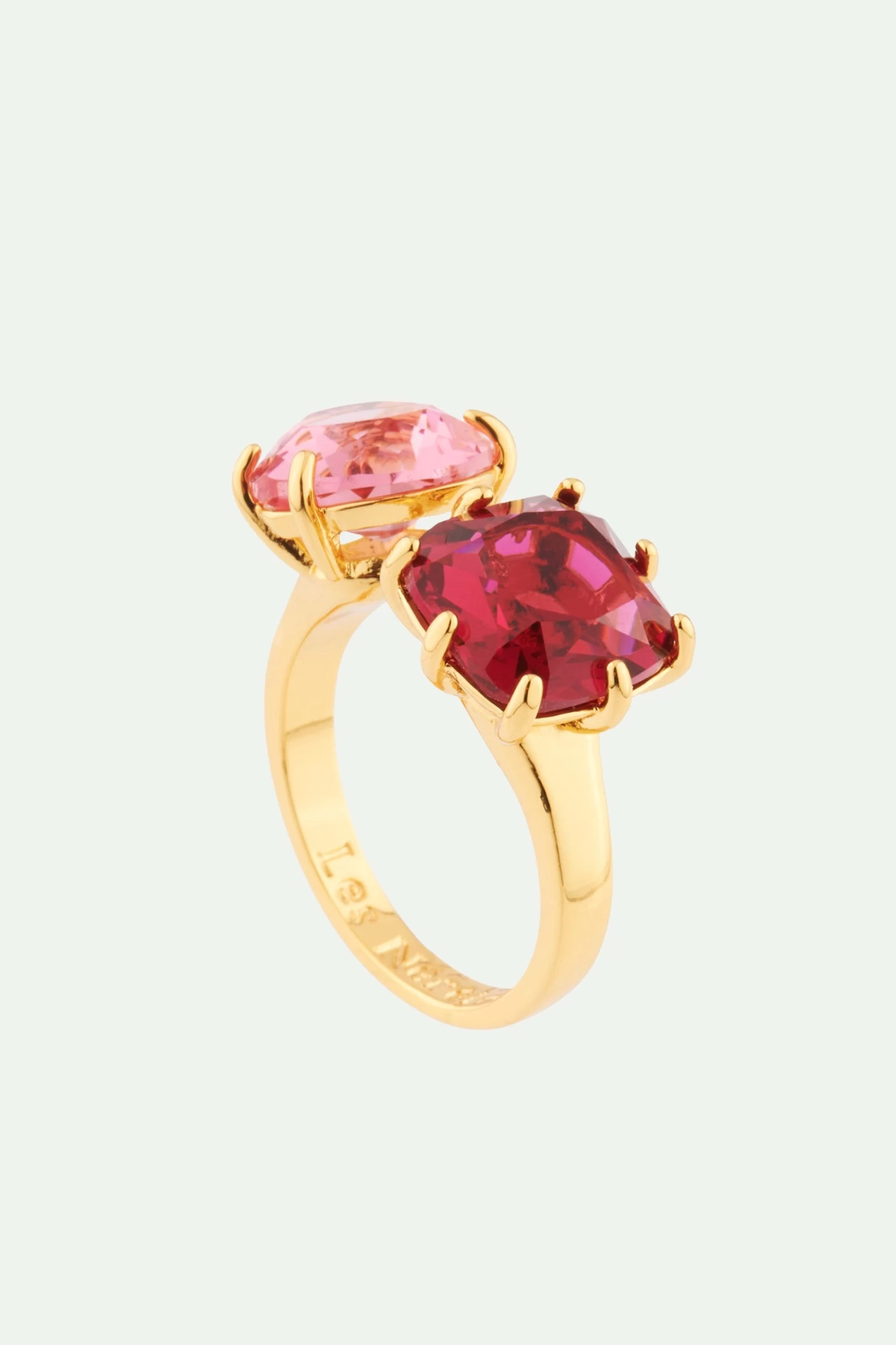 Les Néréides Bague Toi Et Moi Pierres Cœur Rose Et Carré Rouge La Diamantine Mul... 3 Les Néréides Bague Toi Et Moi Pierres Cœur Rose Et Carré Rouge La Diamantine Mul... – Image 3