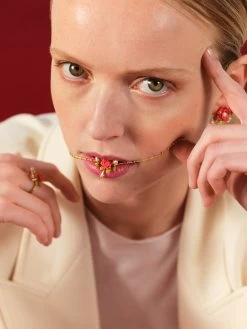 Les Néréides Collier Plastron Rose, Perles De Culture Et Goutte De Verre -Les Néréides fr 33b984a2 3de4 4784 80cb ebcf23bef0c1