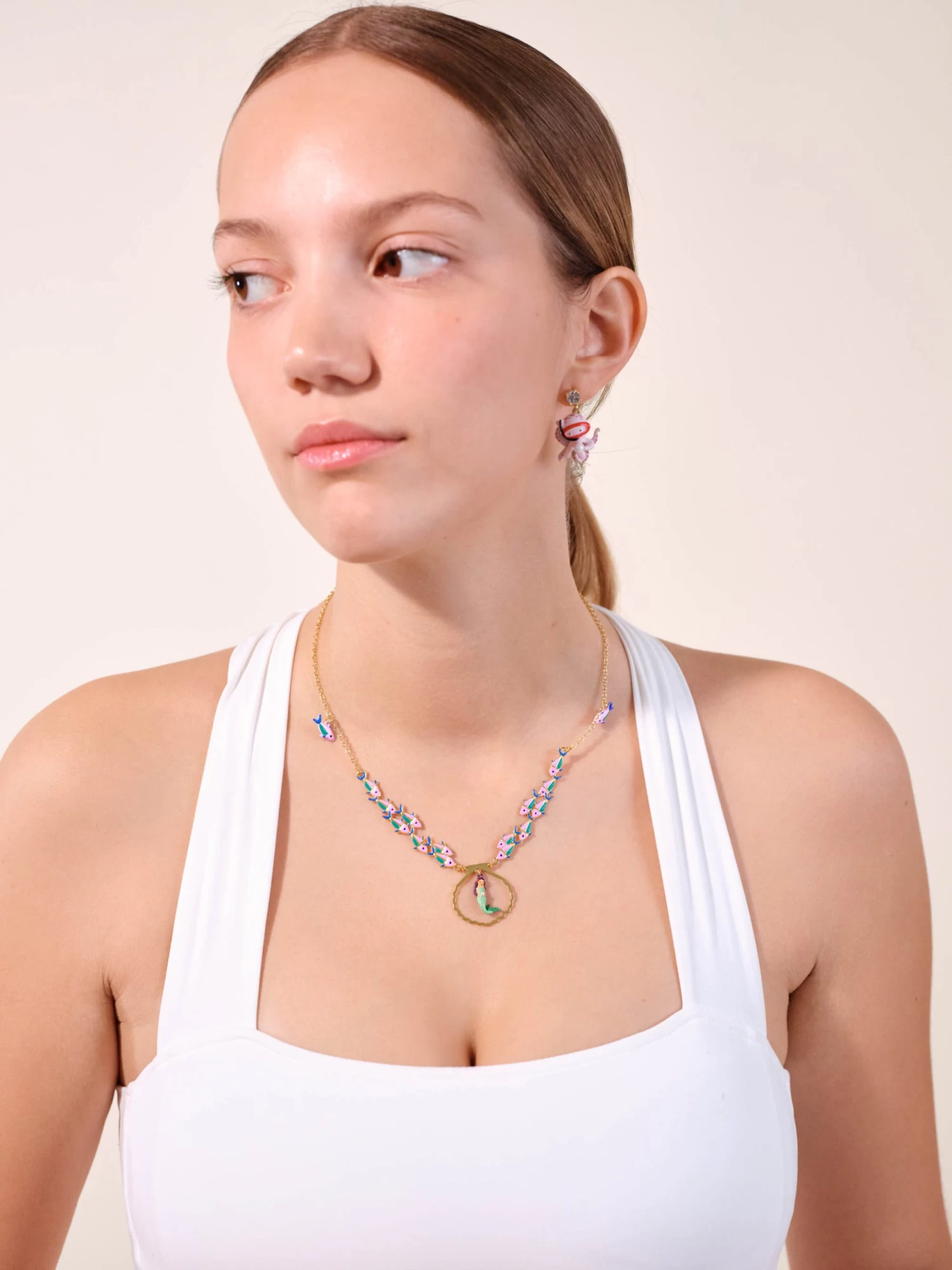 N2 By Les Néréides Collier Plastron Sirène Et Poissons 2 N2 By Les Néréides Collier Plastron Sirène Et Poissons – Image 2