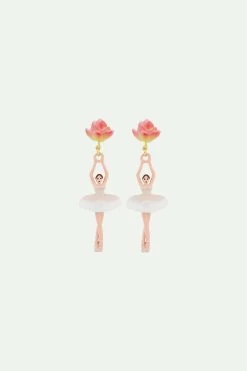 Les Néréides Boucles D'Oreilles Tiges Ballerine Fleur De Lotus