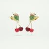 Les Néréides Boucles D'oreilles Cerises En Strass
