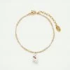 Les Néréides Bracelet Pendentif Lapin Blanc