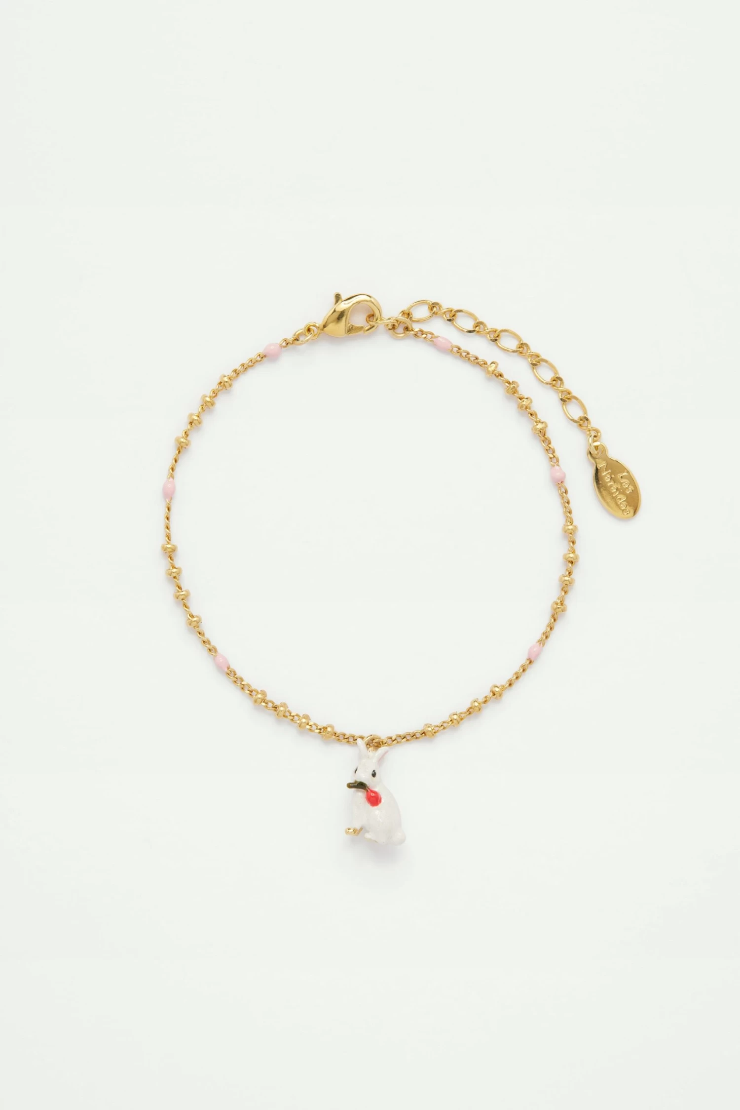 Les Néréides Bracelet Pendentif Lapin Blanc 1 Les Néréides Bracelet Pendentif Lapin Blanc