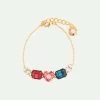 Les Néréides Bracelet Fin 5 Pierres La Diamantine Multicolore