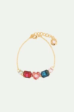 Les Néréides Bracelet Fin 5 Pierres La Diamantine Multicolore
