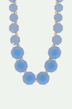 Les Néréides Collier Sautoir Pierres Rondes La Diamantine Bleu Ciel