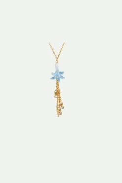 Les Néréides Collier Pendentif Fleurs Blanches, Dorées Et Bleues -Les Néréides fr 458b4ec5 f41d 496d 97d5 976a85995b66