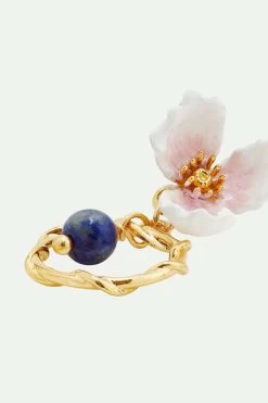 Les Néréides Boucles D'oreilles Créoles Fleur Blanche Et Lapis-lazuli -Les Néréides fr 4776ab7b b809 4140 bacc 11b28215f97a
