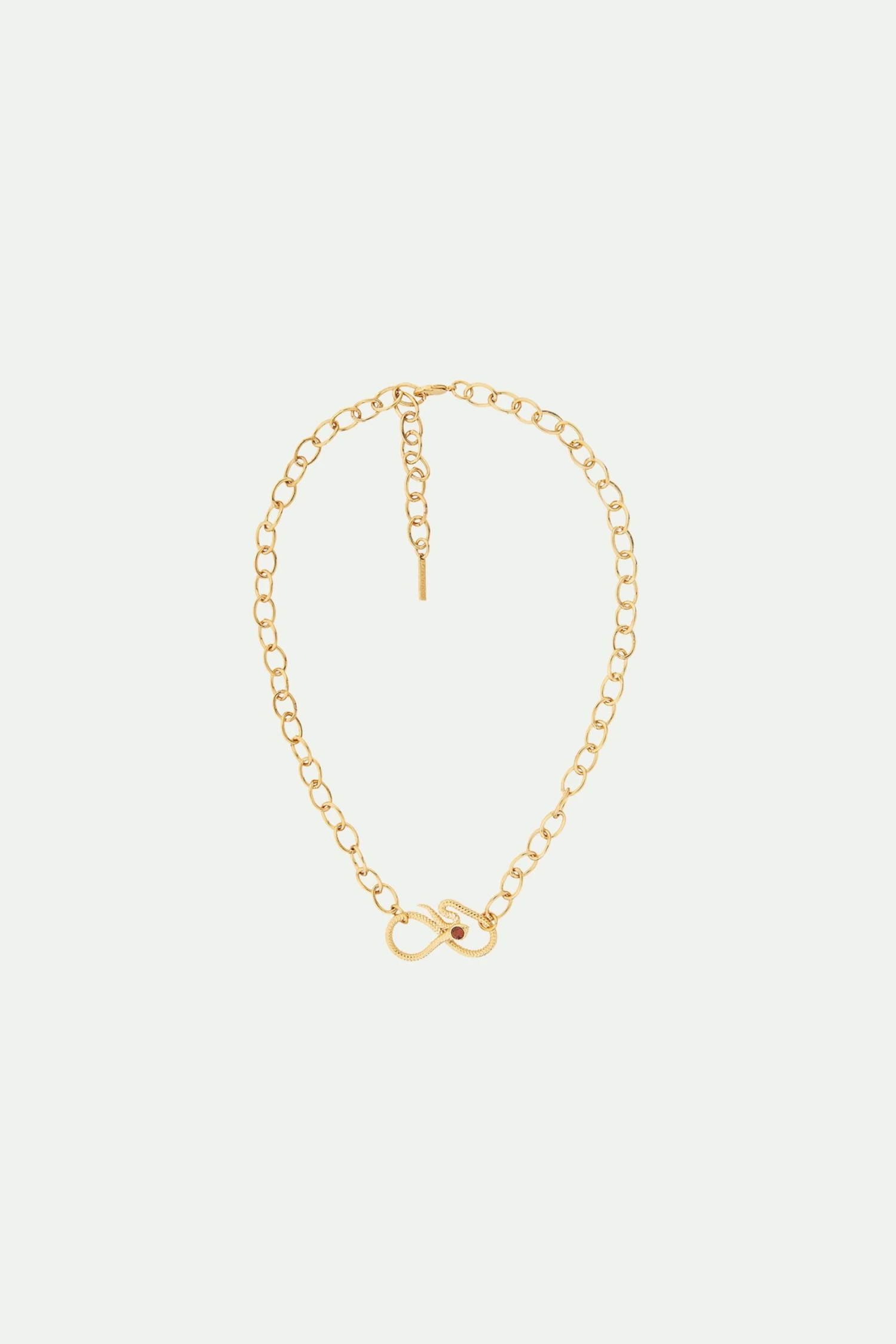 Les Néréides Collier Plastron Chaîne Maille Ovale Et Serpent égyptien 3 Les Néréides Collier Plastron Chaîne Maille Ovale Et Serpent égyptien – Image 3