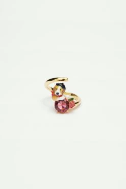 Les Néréides Bague Ajustable Beagle Et Pierre En Verre Taillé Rose -Les Néréides fr 526128c9 2424 49cf 966b 47dfd720a347