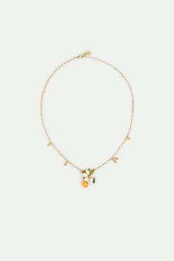 Les Néréides Collier Pendentif Orange, Fleur D'oranger Et Petites Perles -Les Néréides fr 54c32f8b 2fe2 4f9f a41b 345d464ff23f
