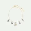 Les Néréides Bracelet Fin Marguerite Et Pétales Gravés