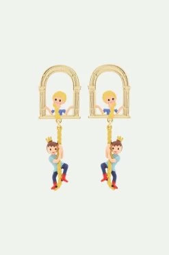 N2 By Les Néréides Boucles D'oreilles Tiges Princesse Chevelure Enchantée Et Prince