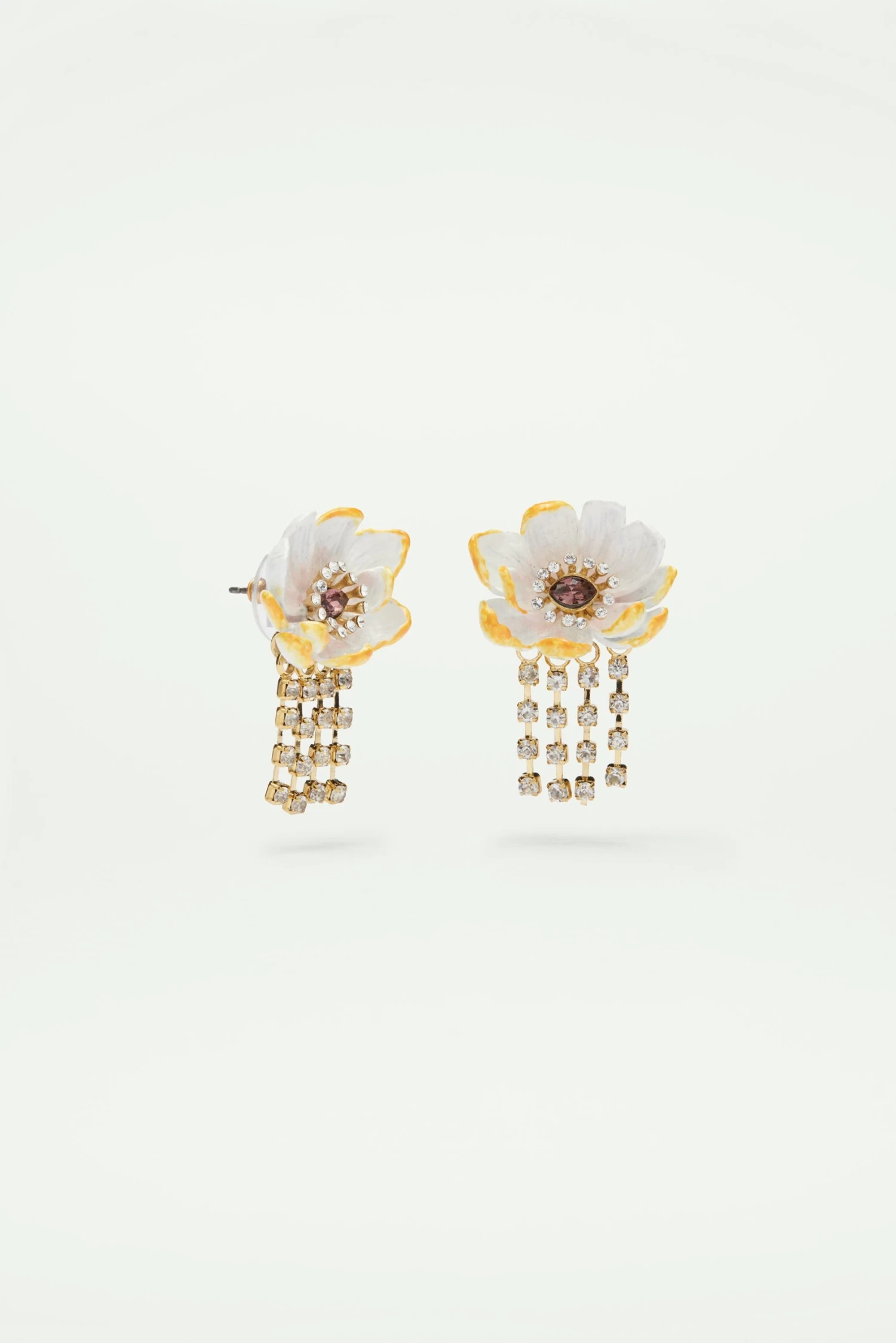 Les Néréides Boucles D'oreilles Tiges Rose Sauvage 3 Les Néréides Boucles D'oreilles Tiges Rose Sauvage – Image 3