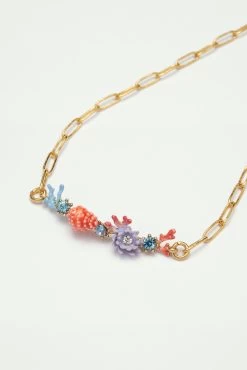 Les Néréides Bracelet Fin Coquillage, Coraux émaillés, Et Pierre En Verre Taillé -Les Néréides fr 5bd0a209 9ecb 4856 963e b3f07d6713a7