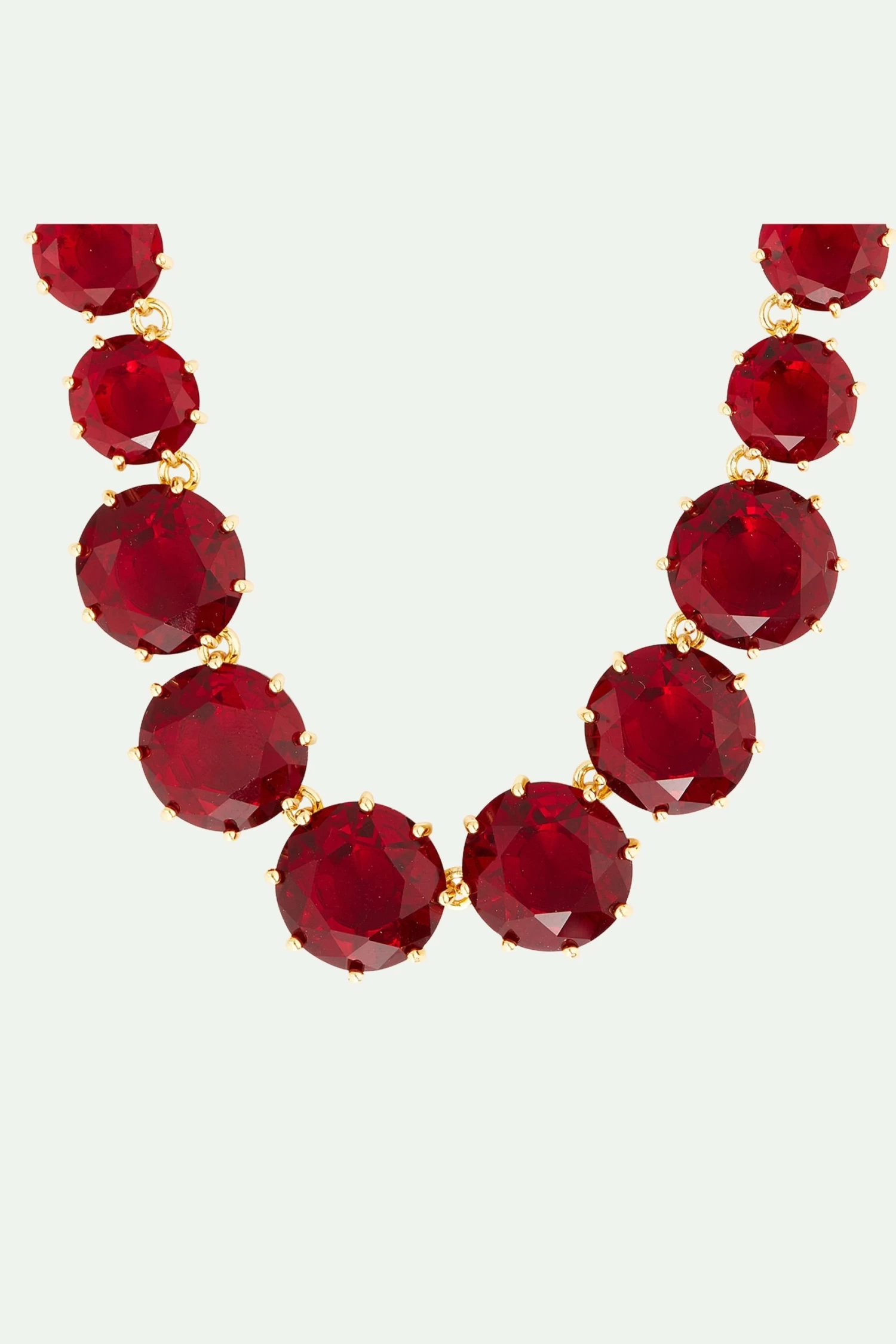 Les Néréides Collier Sautoir Pierres Rondes La Diamantine Rouge Grenat 3 Les Néréides Collier Sautoir Pierres Rondes La Diamantine Rouge Grenat – Image 3