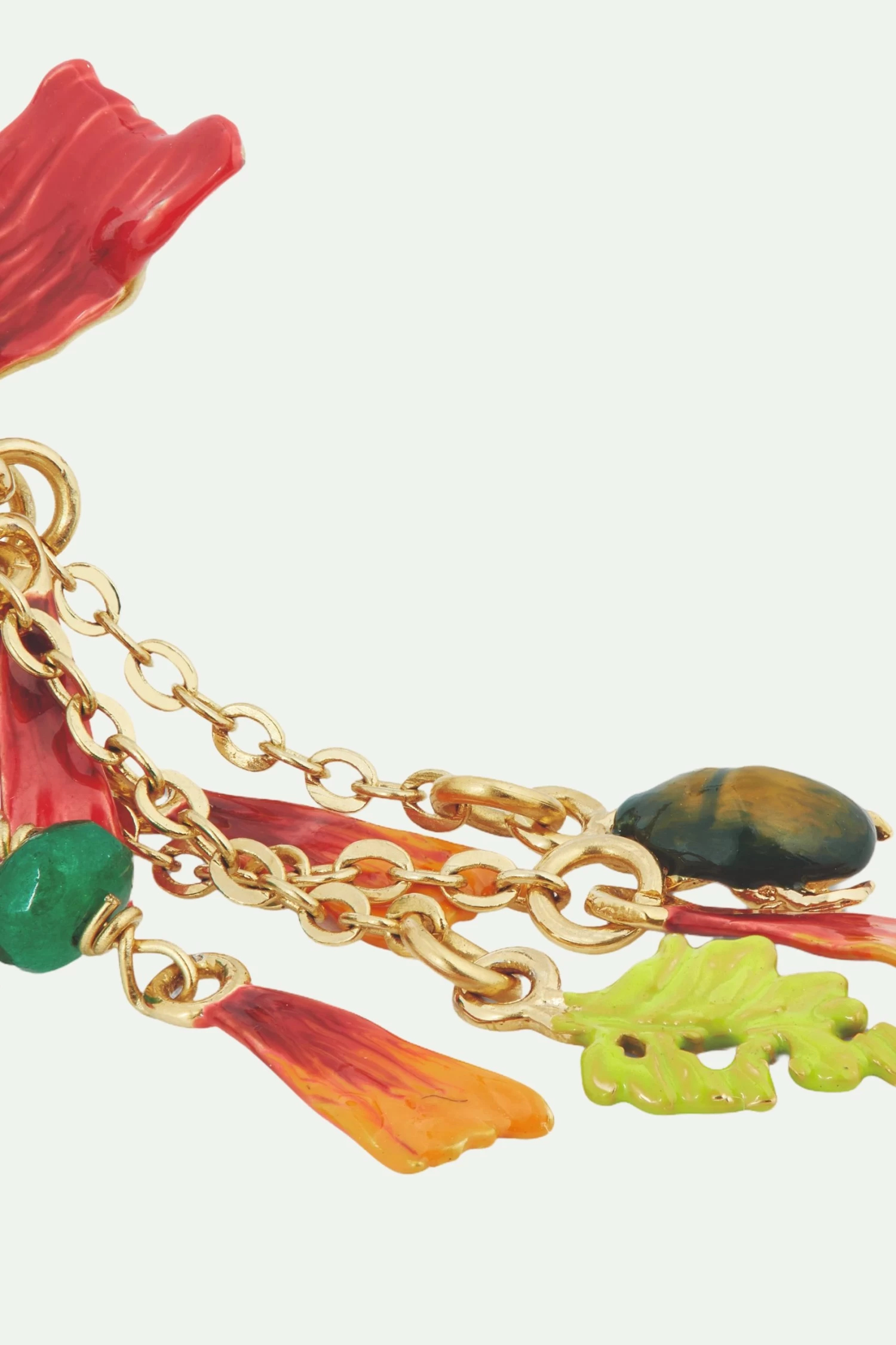 Les Néréides Boucles D'oreilles Tiges Pendantes Fleur éphémère Et Scarabée 3 Les Néréides Boucles D'oreilles Tiges Pendantes Fleur éphémère Et Scarabée – Image 3