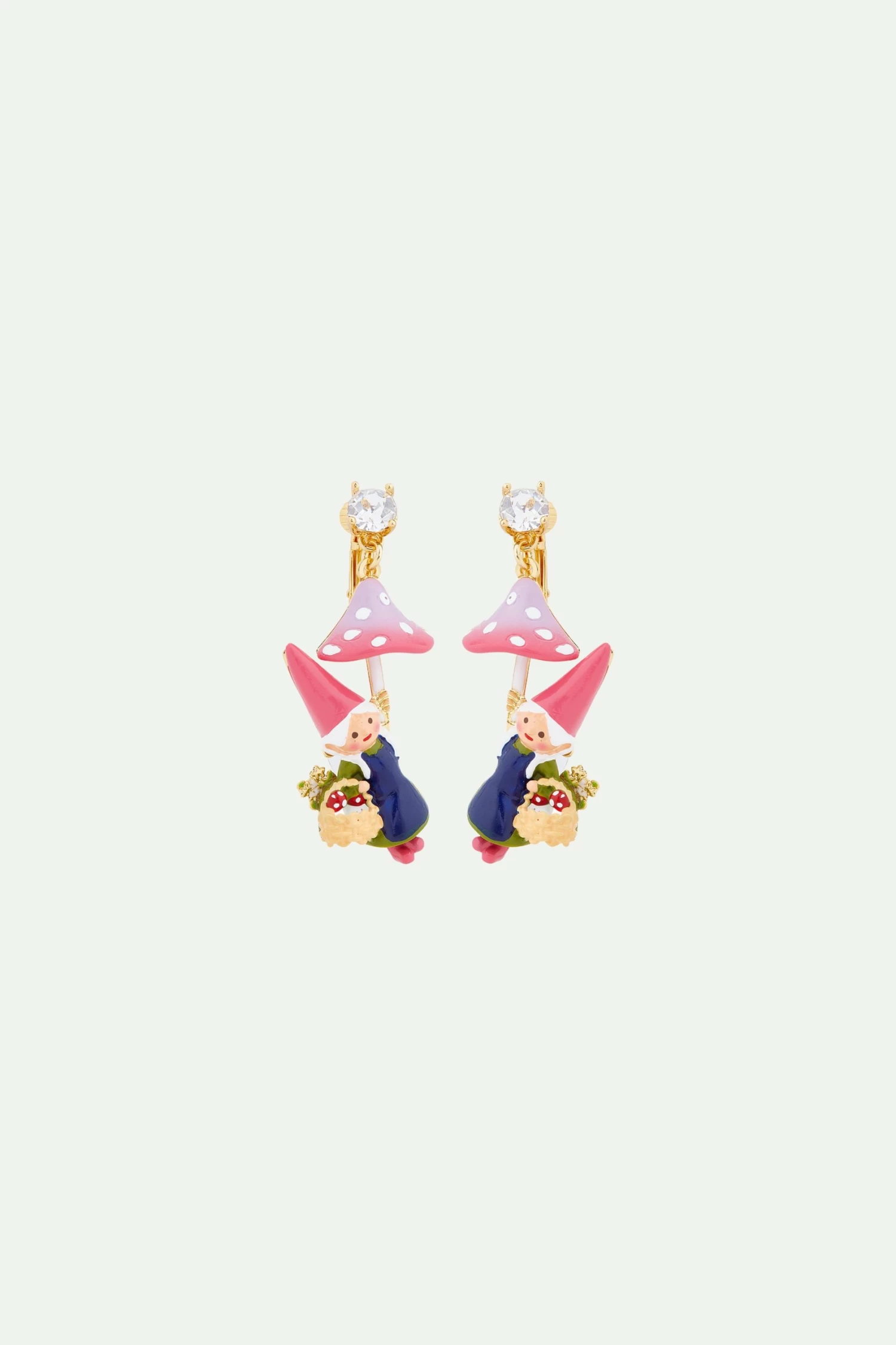 N2 By Les Néréides Boucles D'oreilles Tiges Naine De Jardin Et Cueillette De Champignons 1 N2 By Les Néréides Boucles D'oreilles Tiges Naine De Jardin Et Cueillette De Champignons