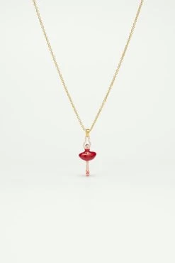 Les Néréides Collier Mini Ballerine En Tutu Rouge