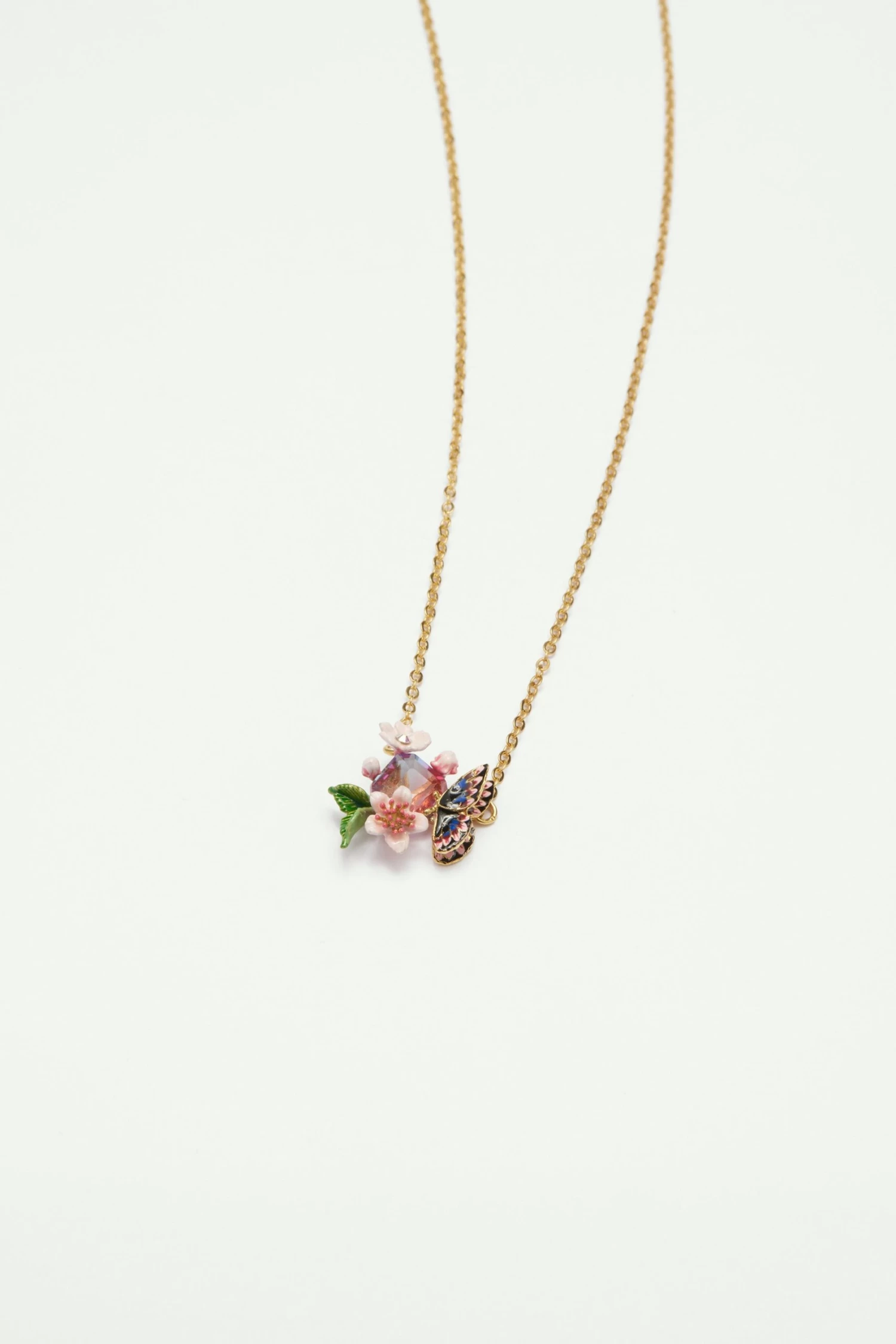 Les Néréides Collier Papillon Du Japon Et Fleurs De Cerisier 2 Les Néréides Collier Papillon Du Japon Et Fleurs De Cerisier – Image 2