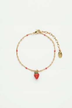 Les Néréides Bracelet Pendentif Fraise