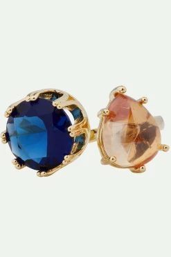 Les Néréides Bague Ajustable Toi Et Moi Pierres Bleu Et Beige -Les Néréides fr 6a481548 0ec9 4c20 a3d5 09f3d75d4593