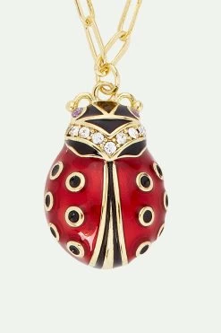 Les Néréides Collier Chaîne Maille Rectangle Et Coccinelle -Les Néréides fr 6bb2f4a0 a118 49ac bd97 8409e6b6da01