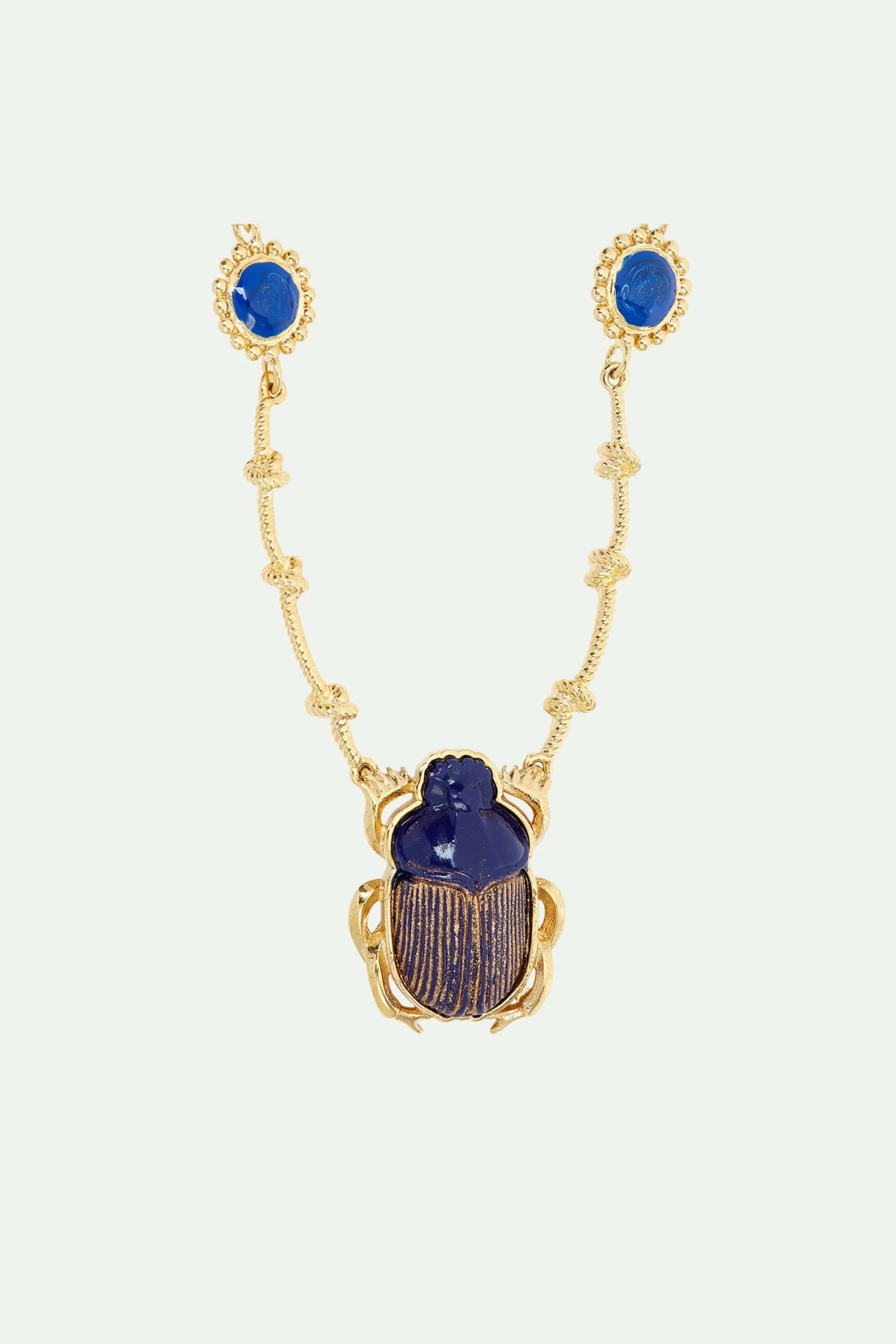 Les Néréides Collier Pendentif Scarabée Bleu Sacré D'Egypte 4 Les Néréides Collier Pendentif Scarabée Bleu Sacré D'Egypte – Image 4