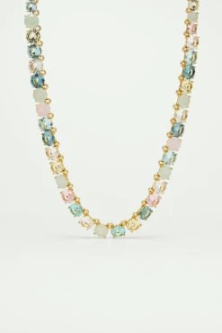 Les Néréides Collier Ras De Cou Pierres Rondes La Diamantine Acqua Azzura