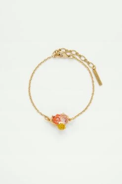 Les Néréides Bracelet Fin Coquillage, Coraux émaillés, Et Pierres En Verre Taillé