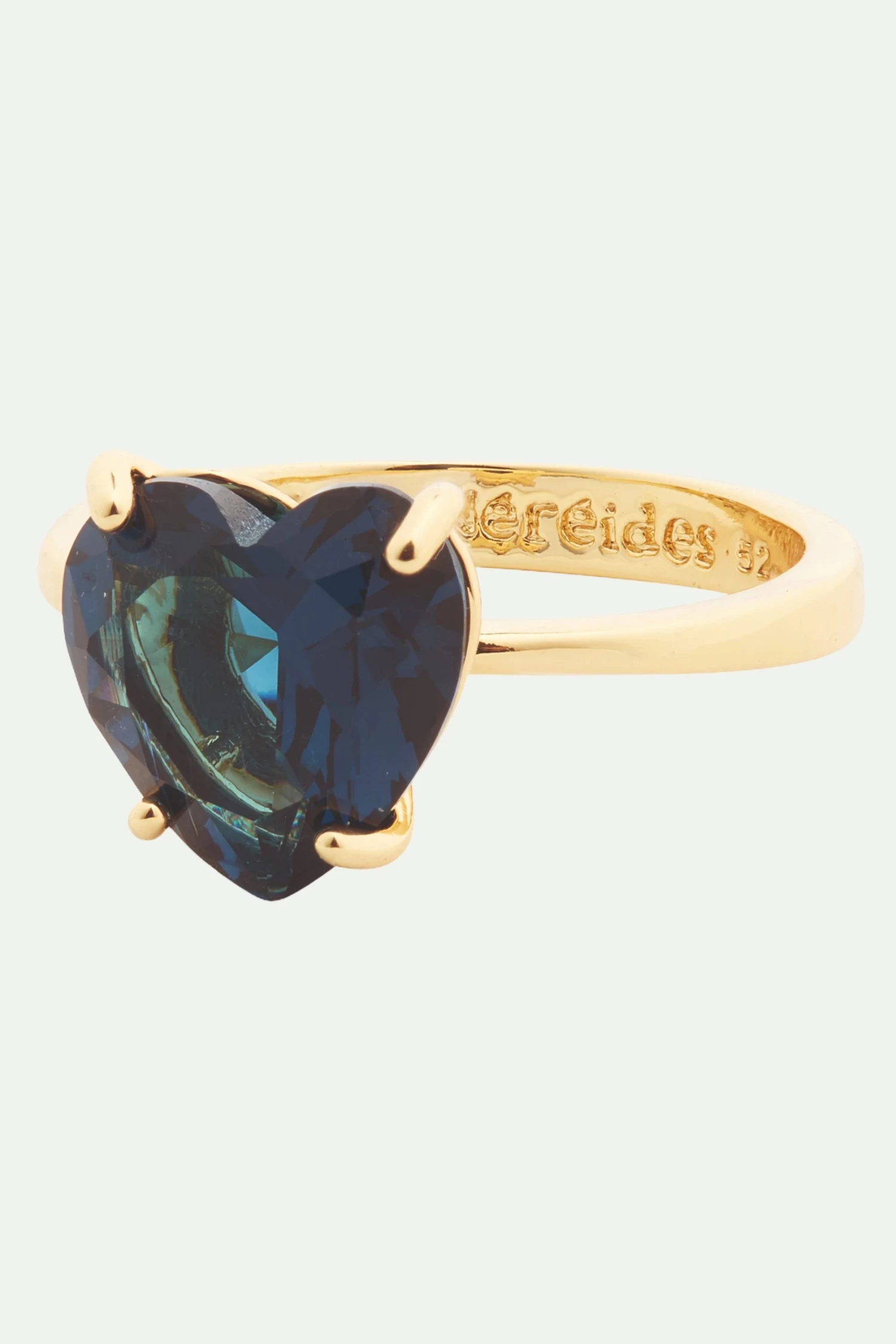Les Néréides Bague Solitaire Pierre Cœur La Diamantine Bleu Océan 2 Les Néréides Bague Solitaire Pierre Cœur La Diamantine Bleu Océan – Image 2