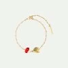 Les Néréides Bracelet Fin Cerises Et Feuilles