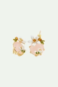 Les Néréides Boucles D'oreilles Dormeuses Fleurs D'oranger Et Cristal Miel -Les Néréides fr 7ce5bd28 3d98 4198 aa7f ab816a166cf5